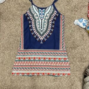 Tribal Print Sleeveless Dress